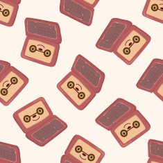 computer cartoon seamless pattern background N11