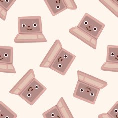 computer cartoon seamless pattern background N13