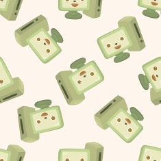 computer cartoon seamless pattern background N16