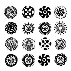 Ethnic handmade ornament for your design N5