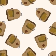 travel bag cartoon seamless pattern background