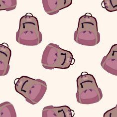 travel bag cartoon seamless pattern background N2