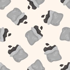 barbecue coal equipment cartoon seamless pattern background