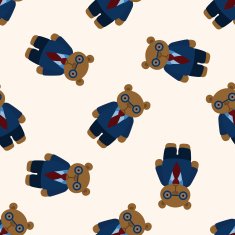bear cartoon seamless pattern background N2