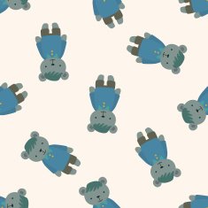 bear cartoon seamless pattern background N3