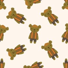 bear cartoon seamless pattern background N5