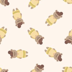 bear cartoon seamless pattern background N7