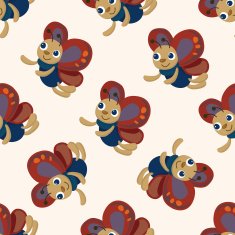 butterfly cartoon seamless pattern background