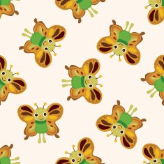 butterfly cartoon seamless pattern background N4