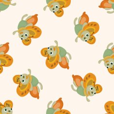 butterfly cartoon seamless pattern background N7
