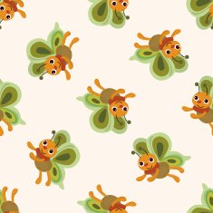 butterfly cartoon seamless pattern background N8