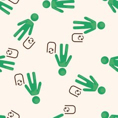 Environmental protection concept Doing recycle t cartoon seamless pattern background N4