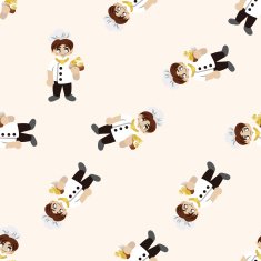 chef cartoon seamless pattern background N40