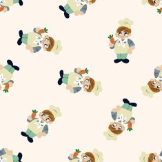 chef cartoon seamless pattern background N42