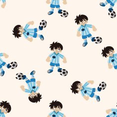 Ball sports cartoon seamless pattern background N7