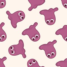 monster cartoon seamless pattern background N26
