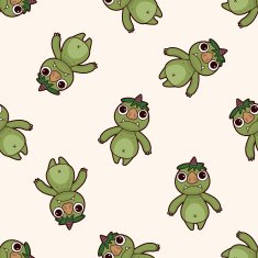 monster cartoon seamless pattern background N29