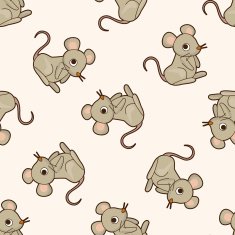animal mouse cartoon seamless pattern background N2