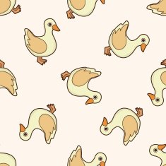 animal duck cartoon seamless pattern background
