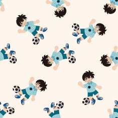 Ball sports cartoon seamless pattern background N8