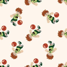 Ball sports cartoon seamless pattern background N9