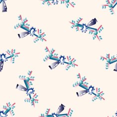 Amusement park facilities cartoon seamless pattern background N68