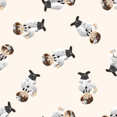 people theme doctor cartoon seamless pattern background N15