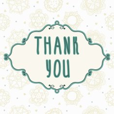 Thank You card with floral elements Vintage background