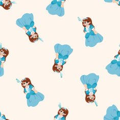 Medieval character cartoon seamless pattern background N11