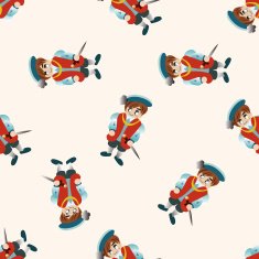 Medieval character cartoon seamless pattern background N14