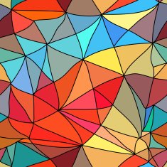 Seamless background stained-glass style