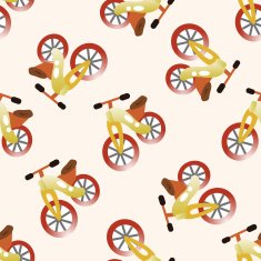 transportation bike cartoon seamless pattern background N12