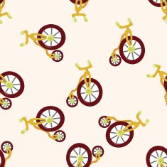 transportation bike cartoon seamless pattern background N14