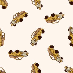 transportation car cartoon seamless pattern background N17