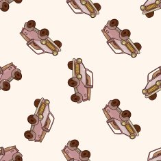 transportation car cartoon seamless pattern background N21