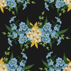 Vector seamless pattern with flowers N32