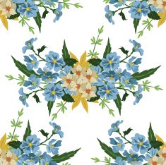Vector seamless pattern with flowers N33