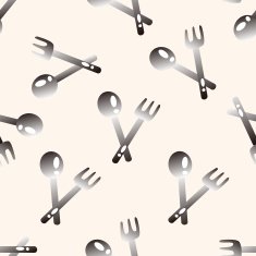tableware cartoon seamless pattern background N2