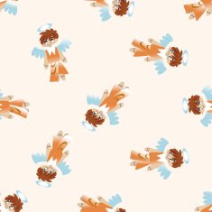 angel cartoon seamless pattern background N18