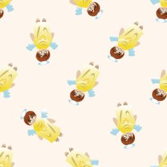 angel cartoon seamless pattern background N19