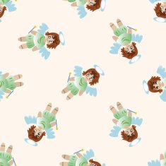 angel cartoon seamless pattern background N24