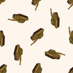 tank cartoon seamless pattern background