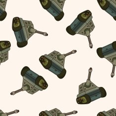tank cartoon seamless pattern background N2