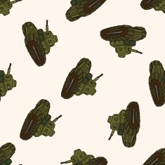 tank cartoon seamless pattern background N3