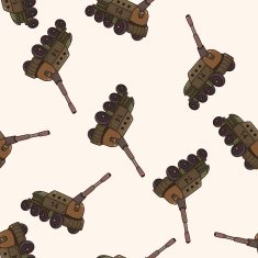 tank cartoon seamless pattern background N4