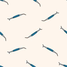 dentist tools cartoon seamless pattern background N5