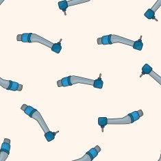 dentist tools cartoon seamless pattern background N8