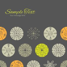 Vector Abstract Gray and Green Polka Dot Backgr Horizontal Frame