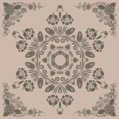 pattern with floral ornament N11
