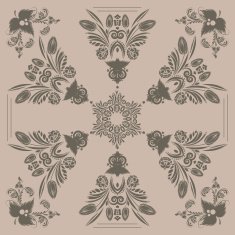 pattern with floral ornament N14